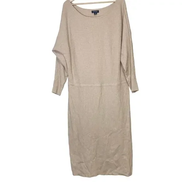Studio Park | Dresses | A6255 Studio Park X Amy Stran Dolman Sleeve Regular Sweater  Dress Champagne Xl | Poshmark